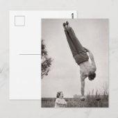 Ausbalancierter Daddy Postkarte (Vorne/Hinten)