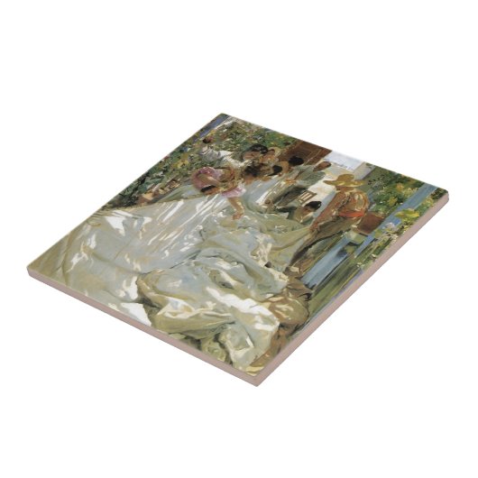 Ausbessern das Segel - Joaquín Sorolla y Bastida Fliese (Seite)