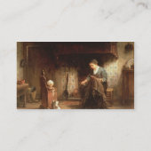 Ausbessern die Netze (Öl auf Platte) Visitenkarte (Rückseite)