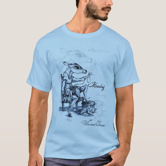 Ausbessern - kaltes blaues T-Shirt (Vorderseite)