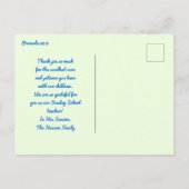 Ausbildung eines Kinderlammes Kindergartenschrift Postkarte (Rückseite)