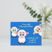 Ausbildung eines Kinderlammes Kindergartenschrift Postkarte (Stehend Vorderseite)