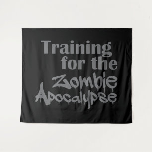 Ausbildung für die Zombie Apokalypse Funny Wandteppich