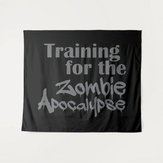 Ausbildung für die Zombie Apokalypse Funny Wandteppich (Vorderseite (Horizontal))