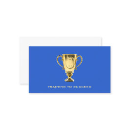 Ausbildung für Erfolg Personal Trainer Blau Visitenkarte