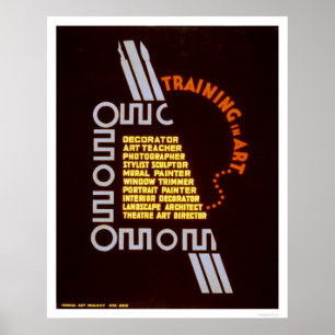 Ausbildung in der Kunst WPA 1937 Poster