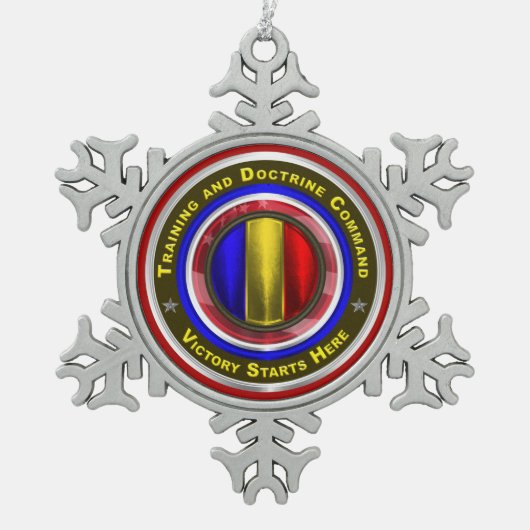 Ausbildung und Führung der Armee Schneeflocken Zinn-Ornament (Vorderseite)