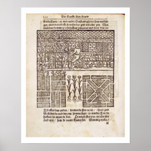 Ausbildung und im Garten, 'vom Dut pflanzend Poster