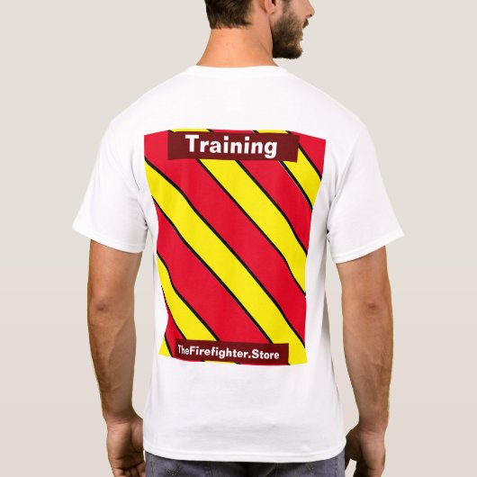 Ausbildung von Flammen Rot/Gelb-T - Shirt (Rückseite)
