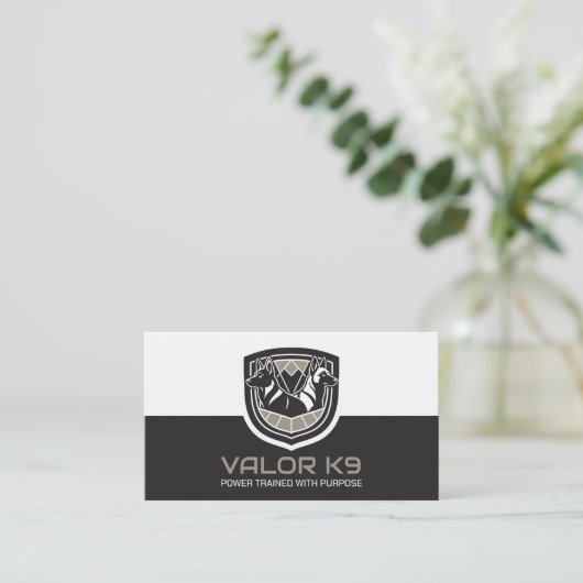 Ausbildung von Hunden am Arbeitsplatz - GSD - Mali Visitenkarte (Stehend Vorderseite)