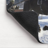 Ausbildung von Pferden in einer winterlichen Lands Mousepad (Ecke)