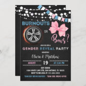 Ausblasen oder Verfehlungen Gender Reveal Party Einladung (Vorne/Hinten)