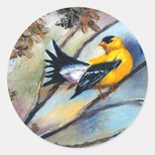 Ausblenden von Vogelklebern Runder Aufkleber (Vorderseite)