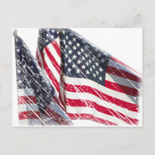 Ausblendung der amerikanischen Flagge Postkarte