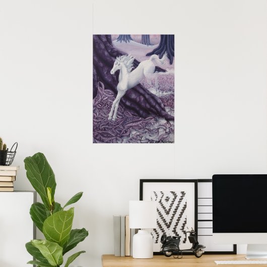 Ausblendung der Pferde unter den riesigen Amethyst Poster (Heimbüro)