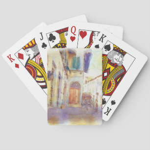 Ausblicke von Florenz in künstlerischer Aquarell Spielkarten