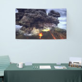 Ausbrechen des Vulkans auf Berg Banner (Messeveranstaltung)