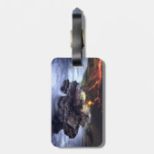 Ausbrechen des Vulkans auf Berg Gepäckanhänger (Rückseite vertikal)