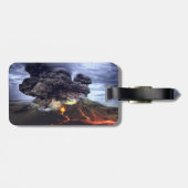 Ausbrechen des Vulkans auf Berg Gepäckanhänger (Rückseite horizontal)