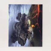 Ausbrechen des Vulkans auf Berg Puzzle (Vertikal)