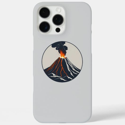 Ausbrechen des Vulkans Moderne Kunst Illustration Case-Mate iPhone Hülle (Rückseite)