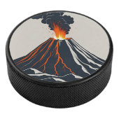 Ausbrechen des Vulkans Moderne Kunst Illustration Eishockey Puck (3/4)