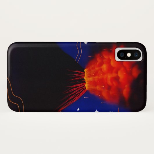 Ausbrechen des Vulkans und der Sterne Case-Mate iPhone Hülle (Rückseite (Horizontal))