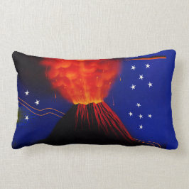 Ausbrechen des Vulkans und der Sterne Lendenkissen