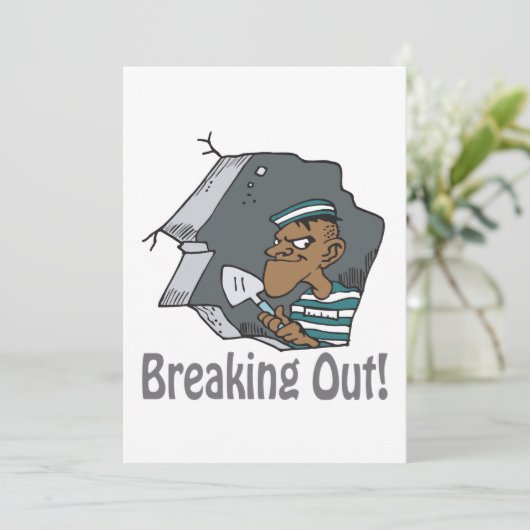 Ausbrechen Einladung (Stehend Vorderseite)