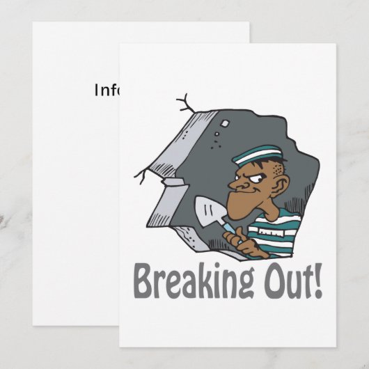 Ausbrechen Einladung (Vorne/Hinten)