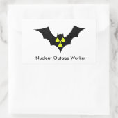 Ausbrecher Rechteckiger Aufkleber (Tasche)