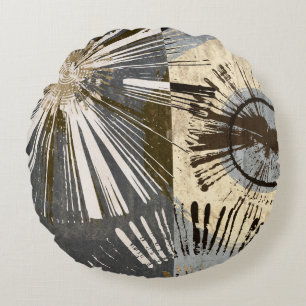 Ausbruch deckt I mit Ziegeln Rundes Kissen