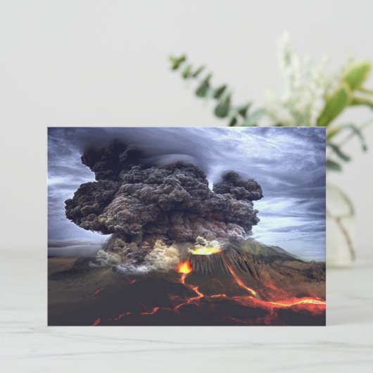 Ausbruch des Vulkans auf dem Berg (Stehend Vorderseite)