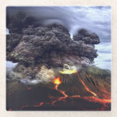 Ausbruch des Vulkans auf dem Berg Glasuntersetzer (Vorderseite)