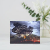 Ausbruch des Vulkans auf dem Berg Postkarte (Stehend Vorderseite)