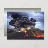 Ausbruch des Vulkans auf dem Berg Postkarte (Vorne/Hinten)