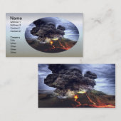 Ausbruch des Vulkans auf dem Berg Visitenkarte (Vorne/Hinten)