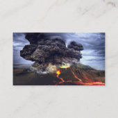 Ausbruch des Vulkans auf dem Berg Visitenkarte (Rückseite)
