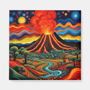 Ausbruch des Vulkans in Nacht 6 Magnet