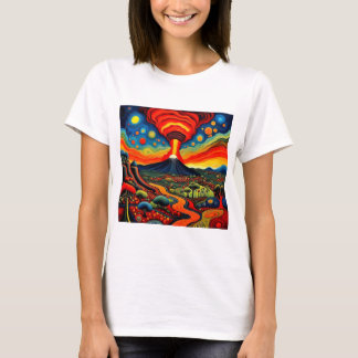 Ausbruch des Vulkans in Nacht 9 T-Shirt