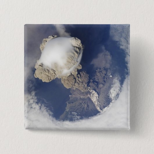 Ausbruch des Vulkans Sarychev Button (Vorderseite)