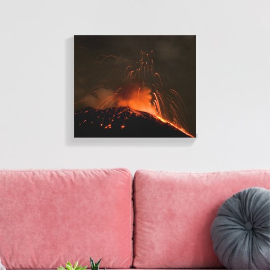 Ausbruch des Vulkans Tungurahua Leinwanddruck (Insitu (Wohnzimmer))