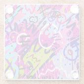 Ausbruch von Star: Abstrakte Kunst Glasuntersetzer (Rückseite)