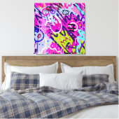 Ausbruch von Star: Abstrakte Kunst Leinwanddruck (Insitu (Schlafzimmer))