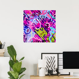 Ausbruch von Star: Abstrakte Kunst Poster