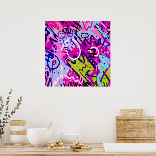 Ausbruch von Star: Abstrakte Kunst Poster (Küche)