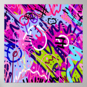 Ausbruch von Star: Abstrakte Kunst Poster (Vorne)