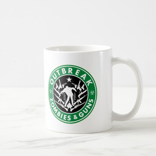 Ausbruch, Zombies und Gewehr-Tasse Kaffeetasse (Rechts)