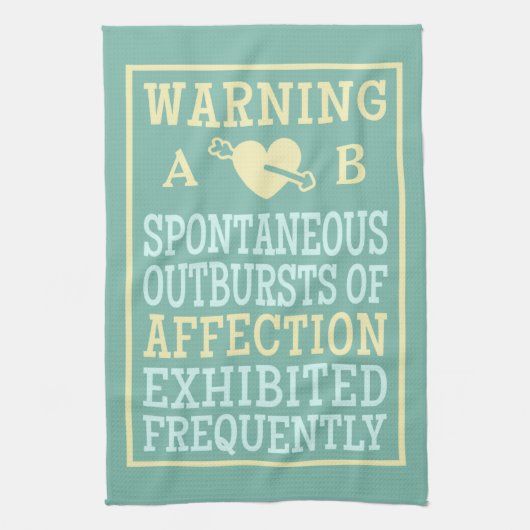 Ausbrüche von Zuneigung, handtuch aus Monogramm (Vertikal)