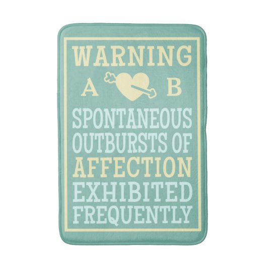 Ausbrüche von Zuneigungen in Monogramm-Badematten Badematte (Vorderseite Vertikal)